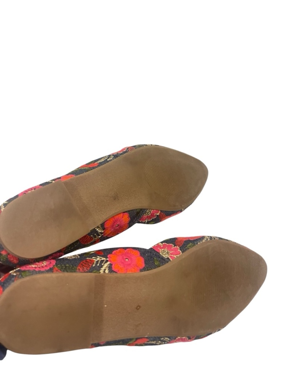 Carlos by Carlos Santana Skye Floral Pointed Toe Women’s Flats - Red/Navy - Picture 5 of 5